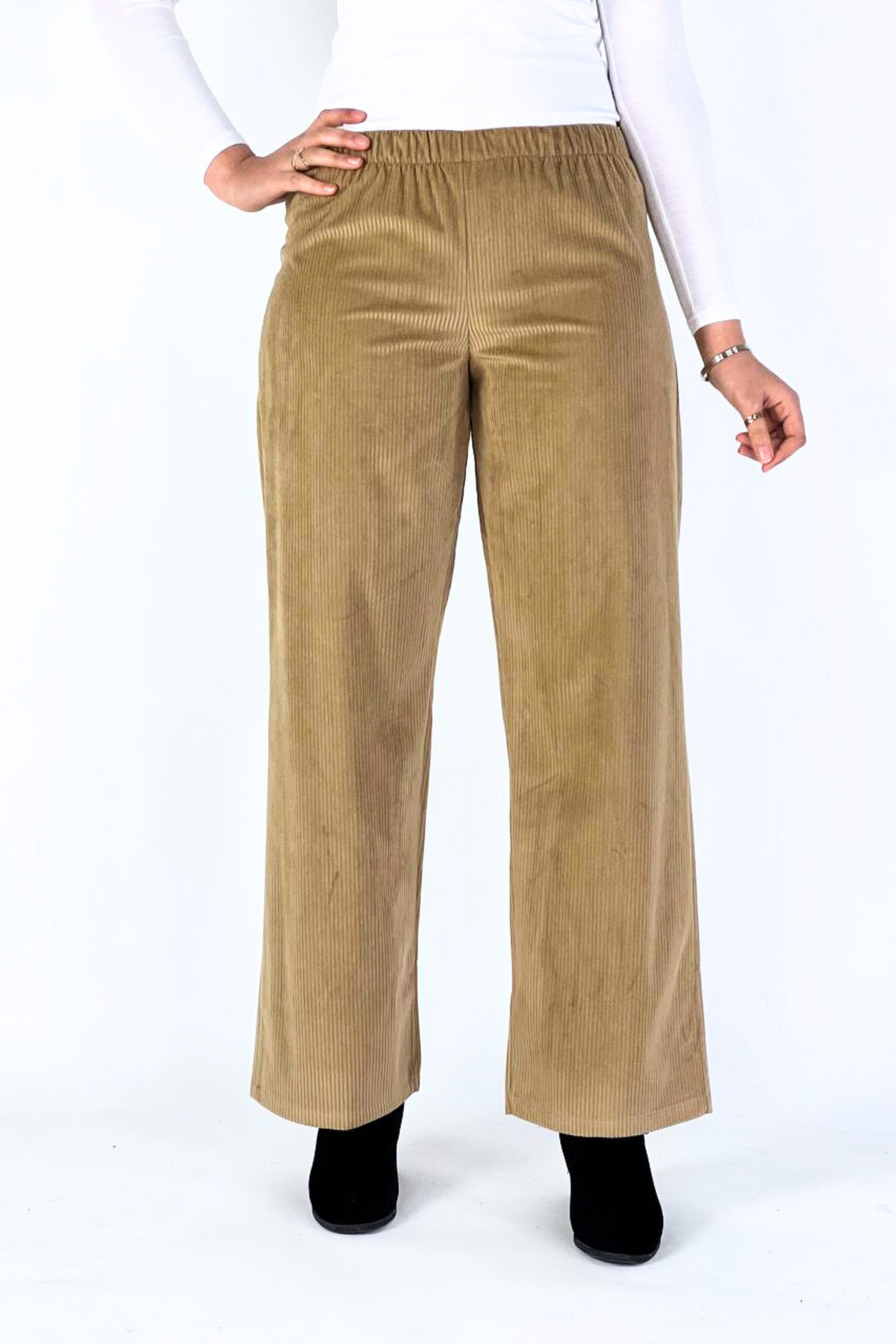 Pantalon Femme - Casual Large - Velours Côtelé Doux