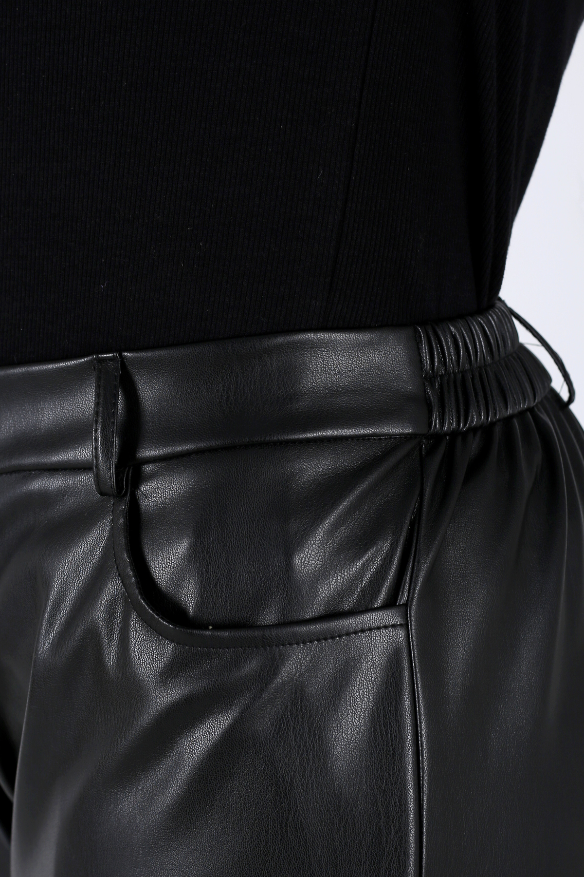 Pantalon Femme - Large Chaud - Simili Cuir Etirable