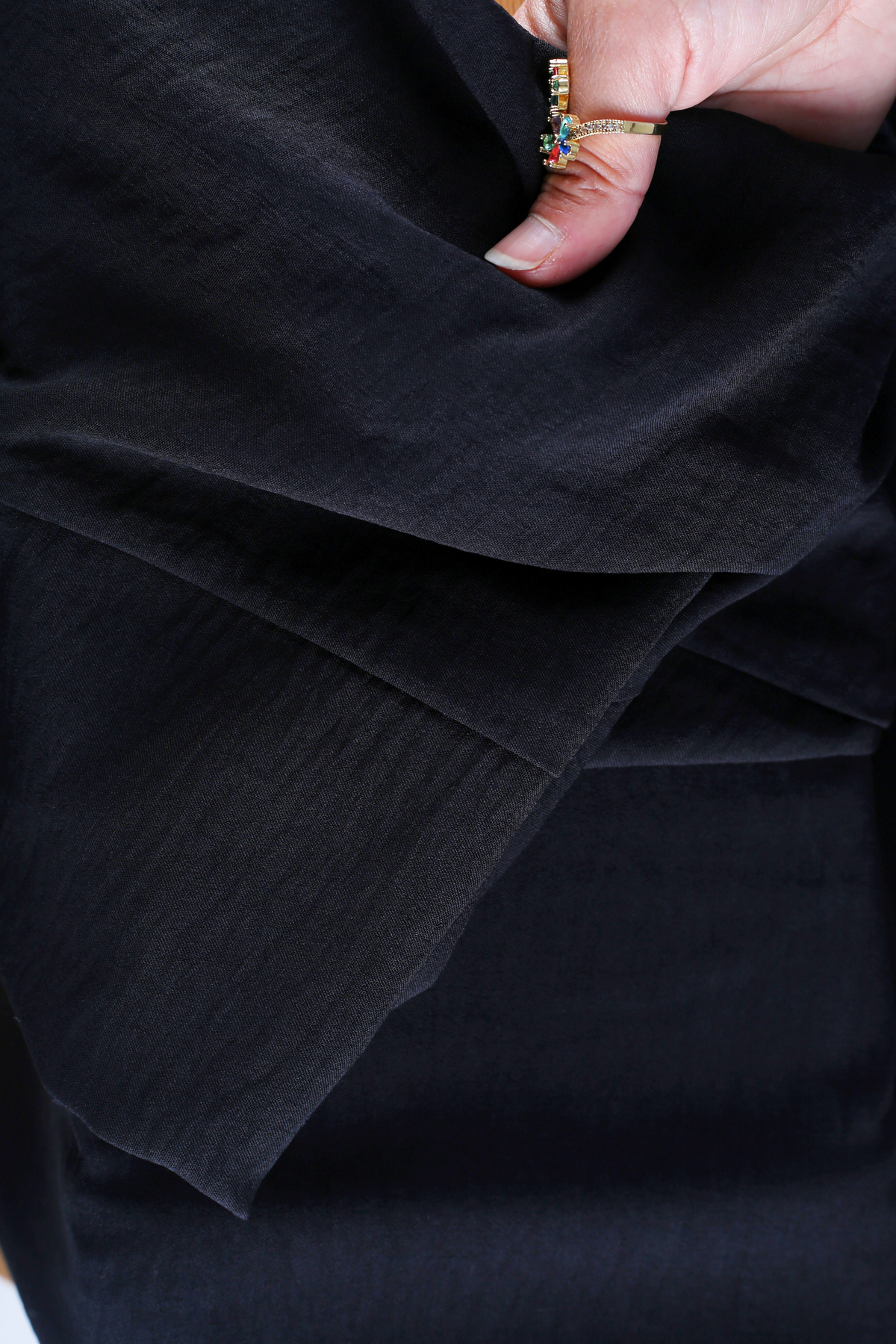 Pantalon Femme - Casual Large à Ceinture - Crêpe Crush