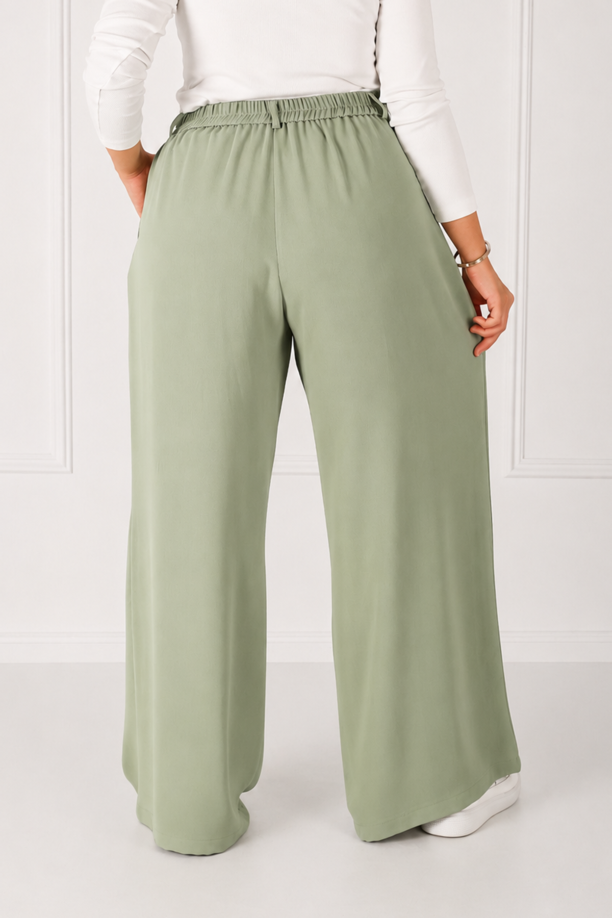 Pantalon Femme - Palazzo à Plis - Crêpe Corée