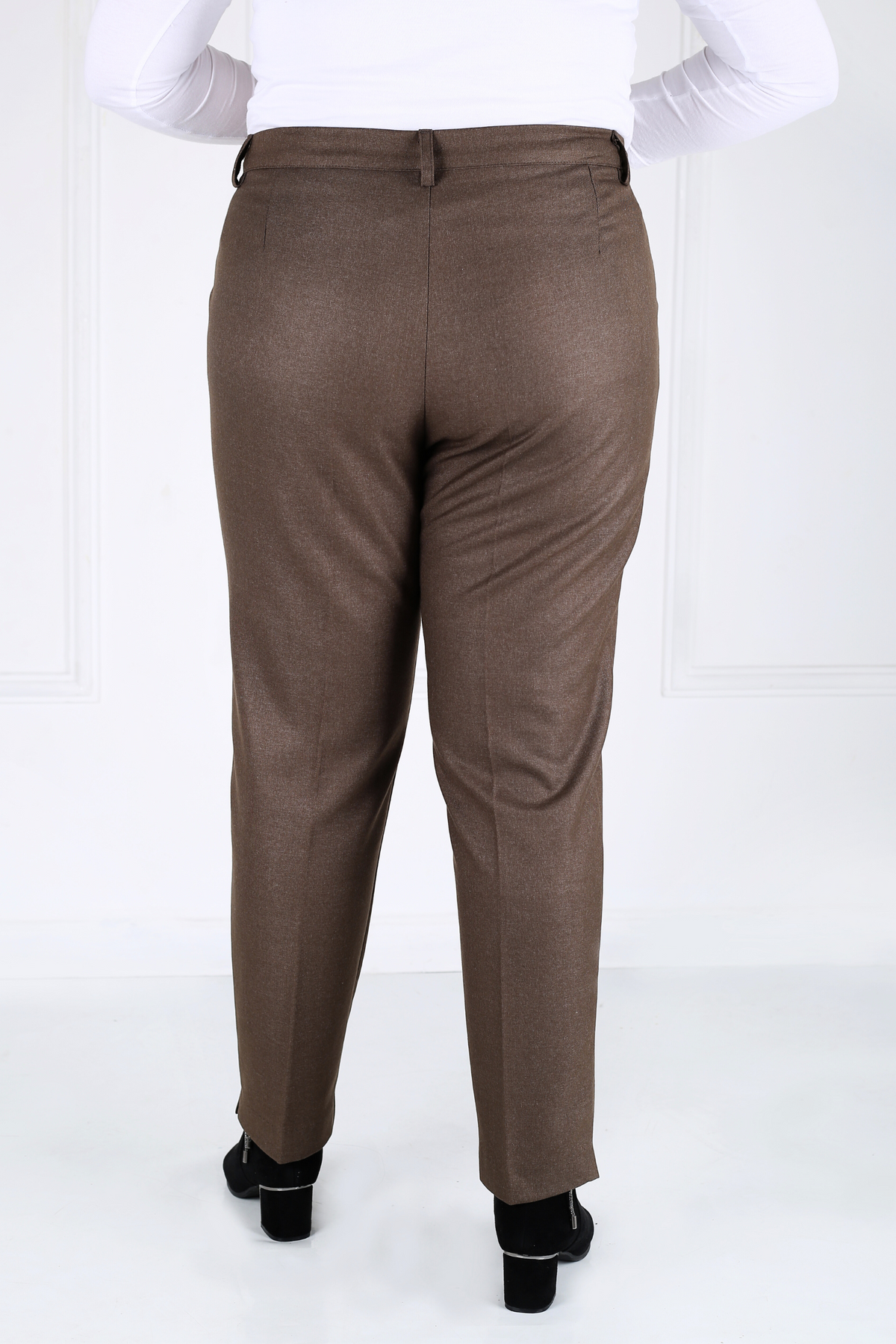 Pantalon Femme - Classique à Fentes - Flanelle Drapée