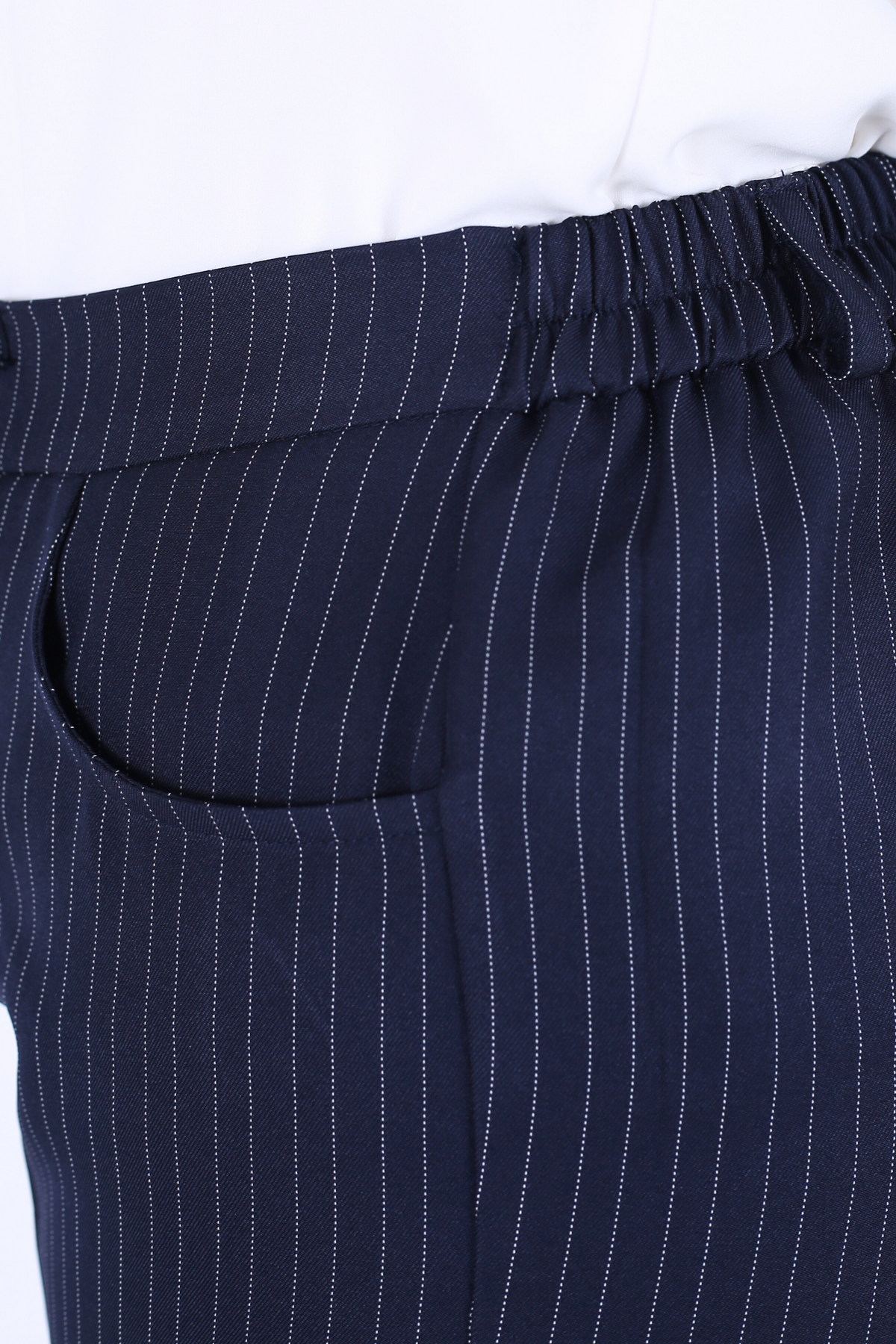 Pantalon Femme - Classique Large - Gabardine Tailleur Rayé