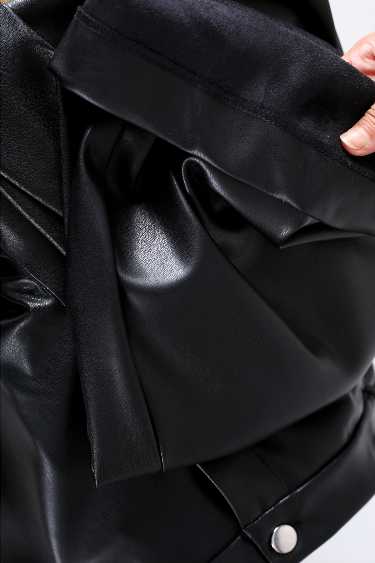 Pantalon Femme - Large Chaud - Simili Cuir Etirable