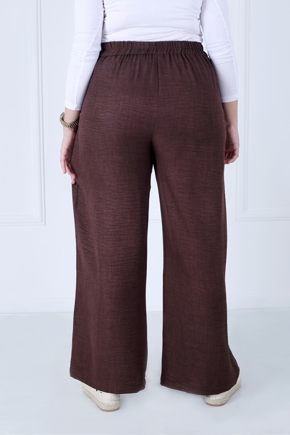 Pantalon Femme - Casual Large - Effet Lin