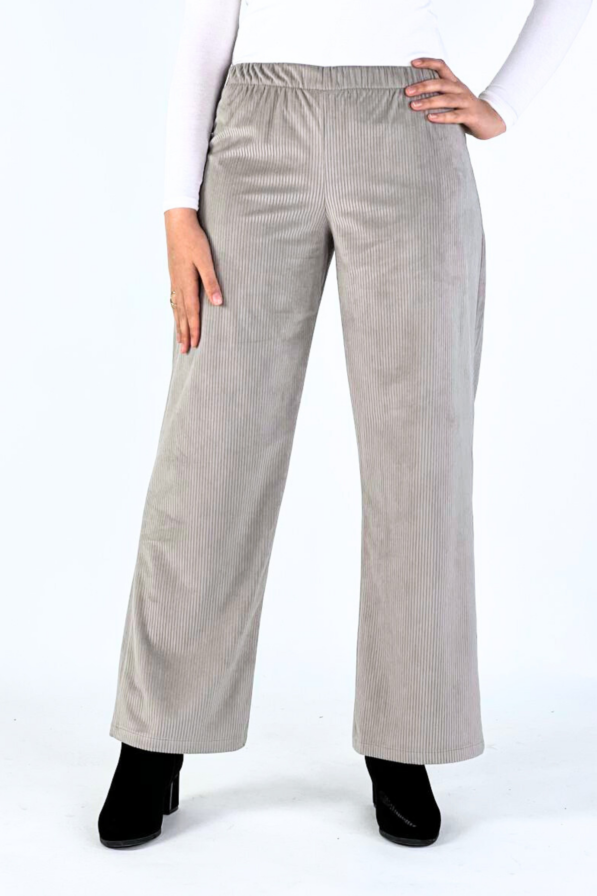 Pantalon Femme - Casual Large - Velours Côtelé Doux