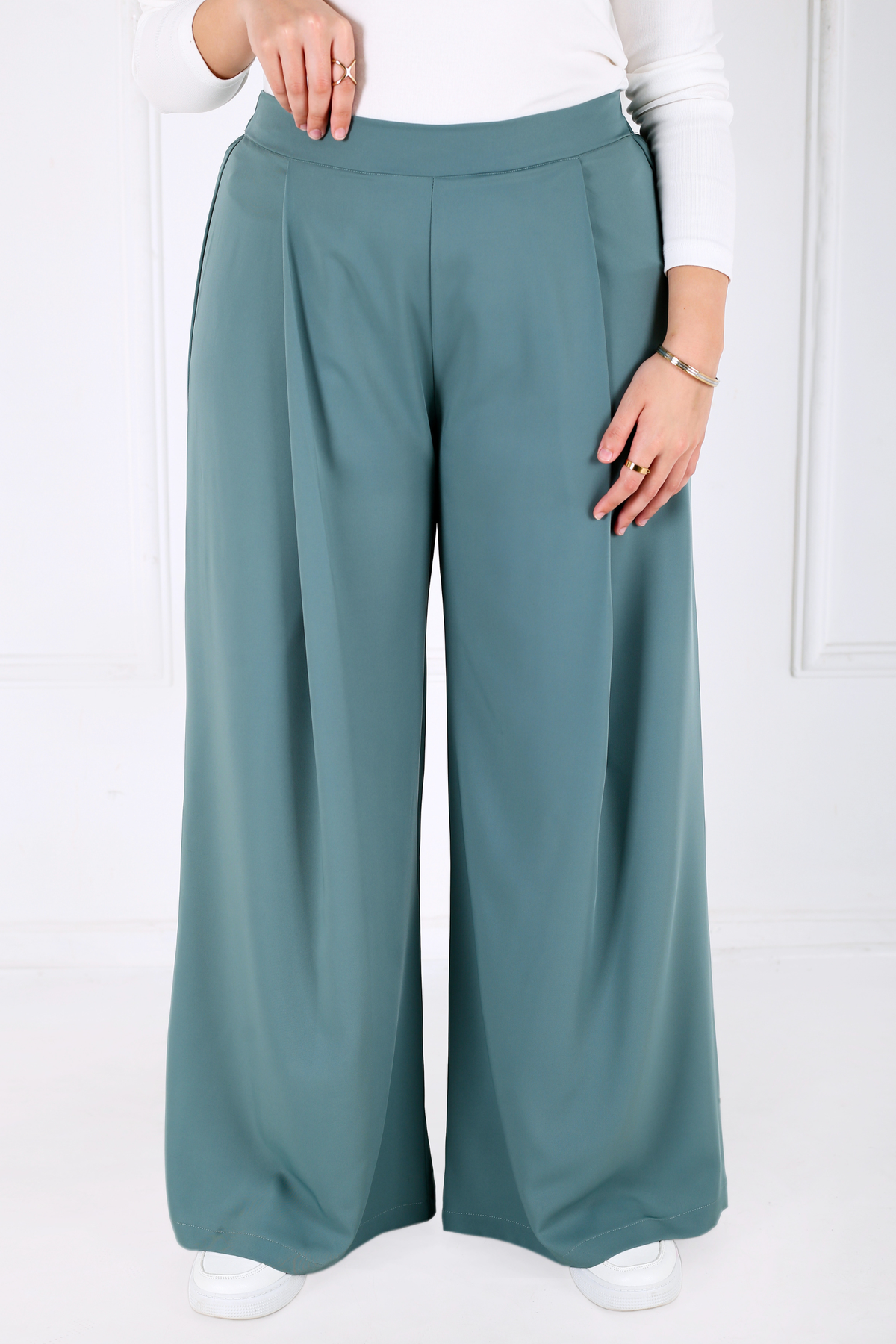 Pantalon Femme - Pantalon Jupe à Plis - Crêpe Prada