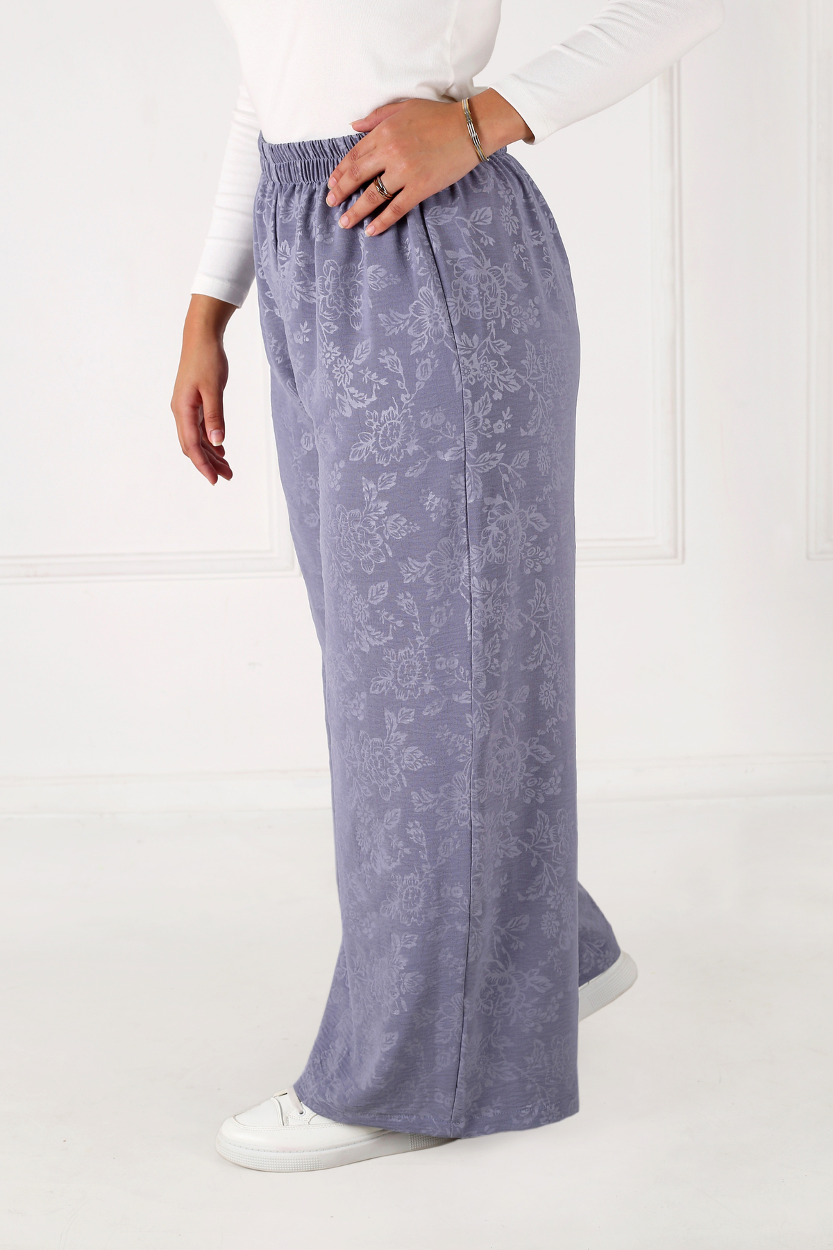 Pantalon Femme - Pantalon Jupe - Crêpe Crush à Motifs
