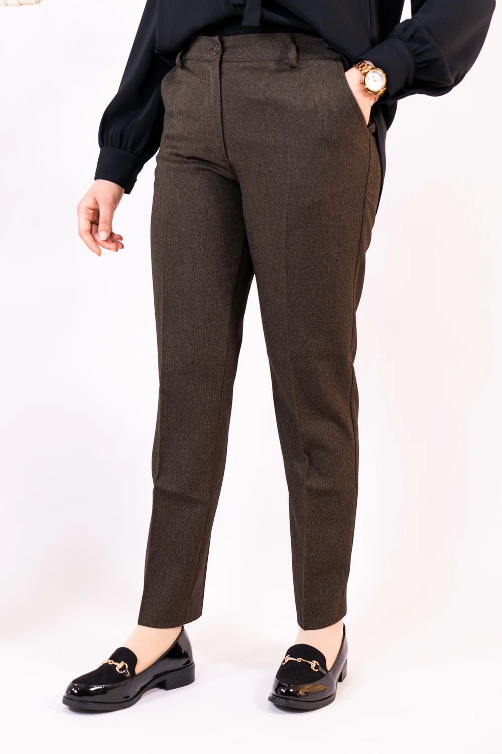 Pantalon Femme - Classique à Fentes - Flanelle