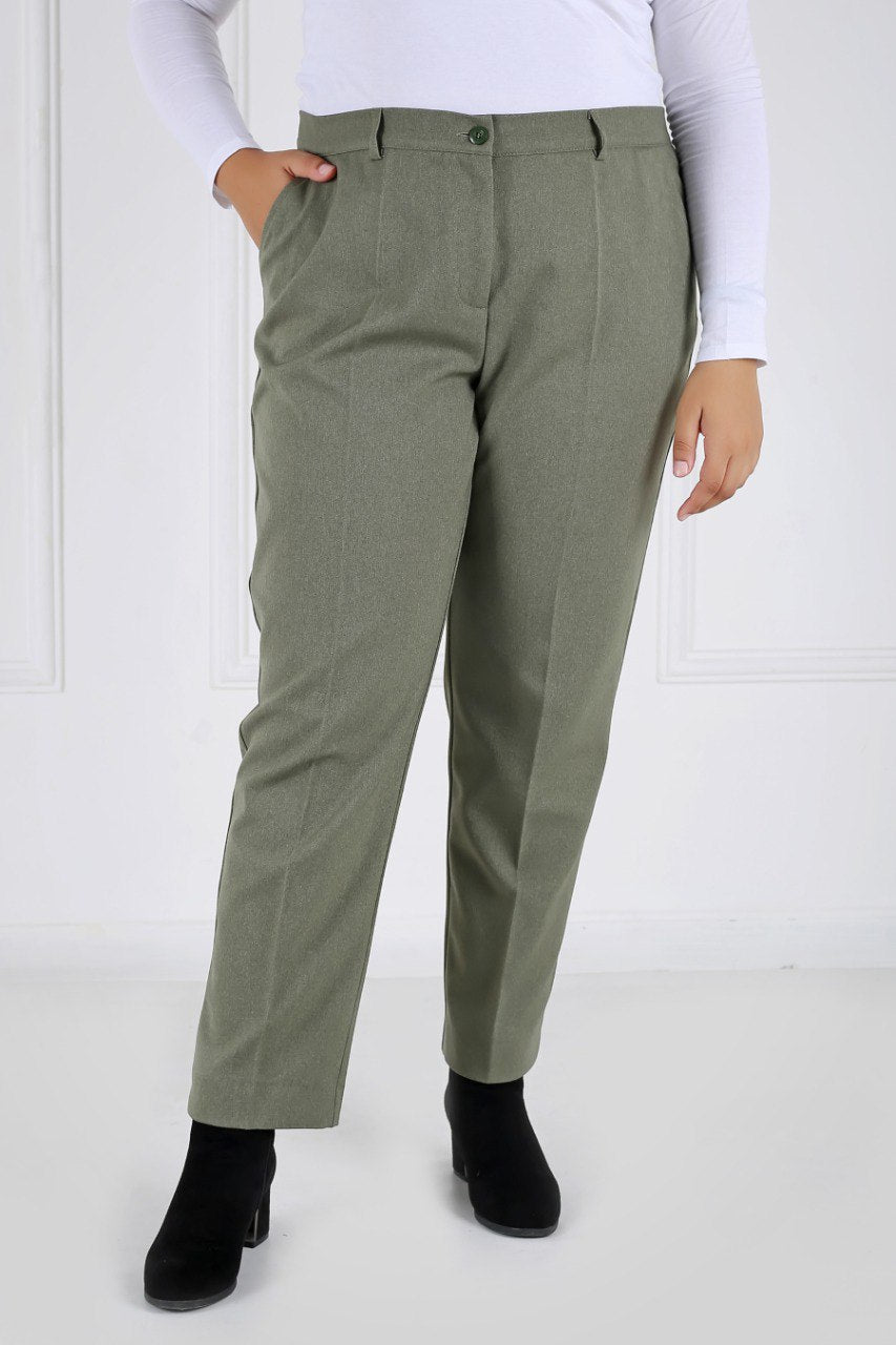 Pantalon Femme - Classique à Fentes - Flanelle