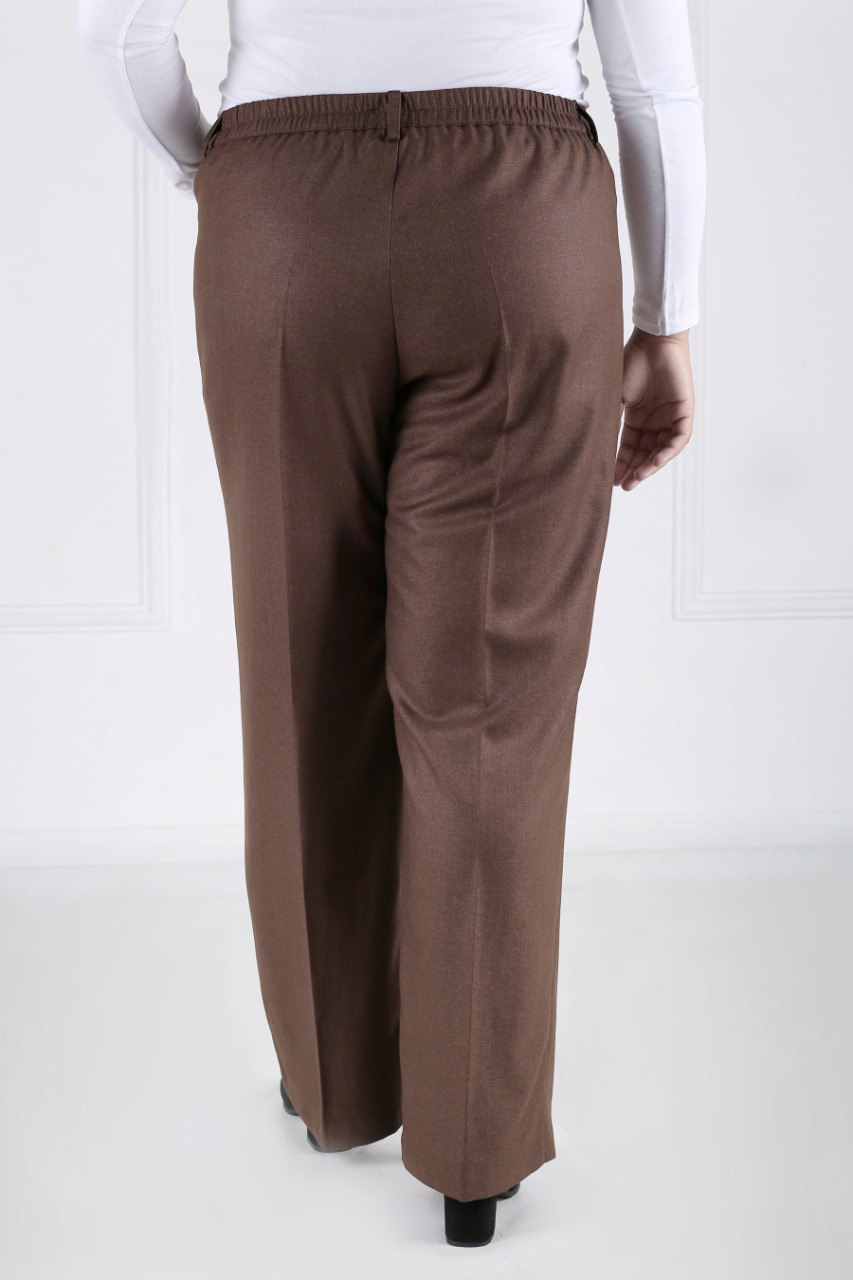 Pantalon Femme - Classique Large - Flanelle Drapée