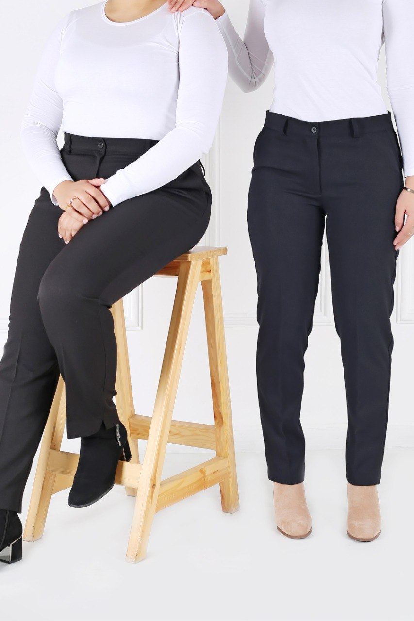 Pantalon Femme - Classique à Fentes - Flanelle