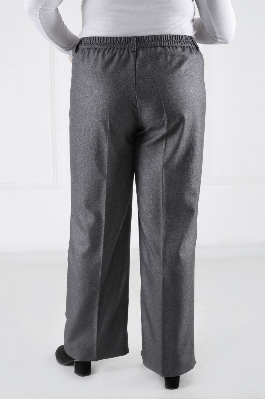 Pantalon Femme - Classique Large - Flanelle Drapée