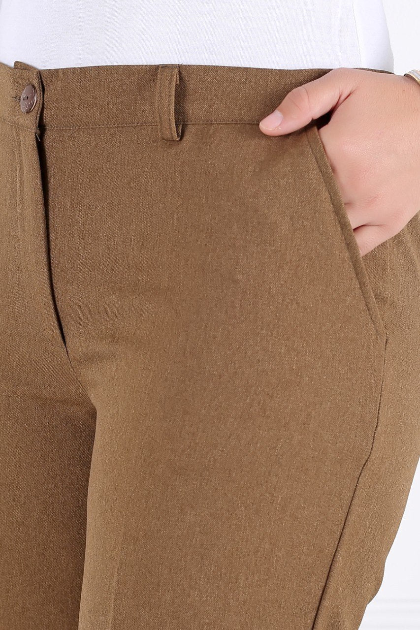 Pantalon Femme - Classique à Fentes - Flanelle