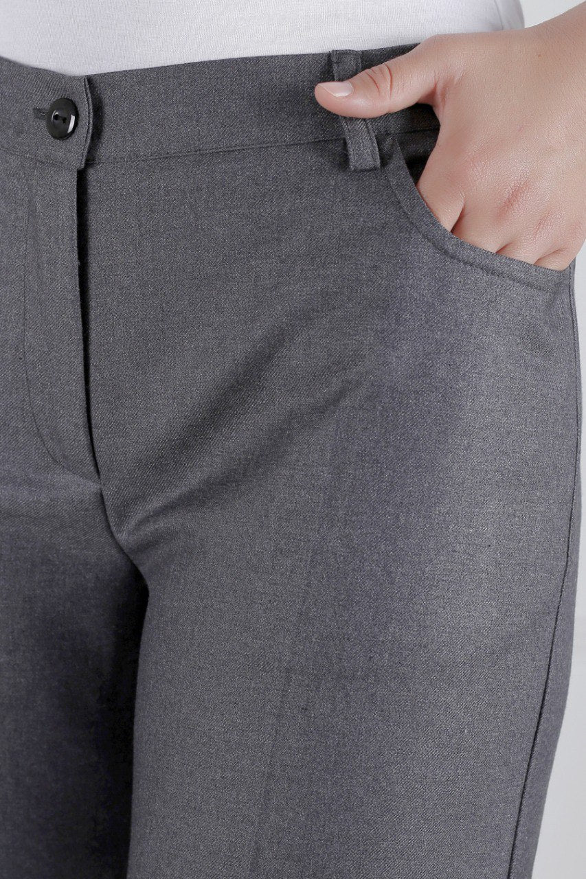 Pantalon Femme - Classique Large - Flanelle Drapée