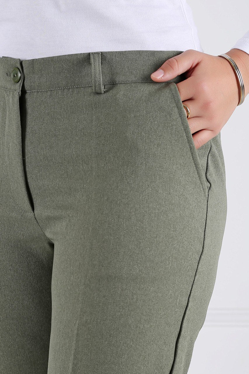 Pantalon Femme - Classique à Fentes - Flanelle