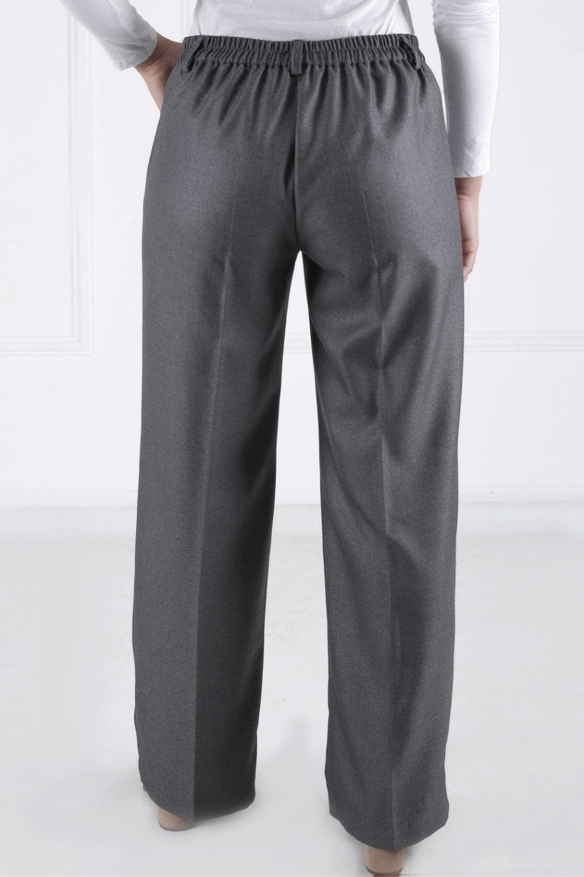 Pantalon Femme - Classique Large - Flanelle Drapée