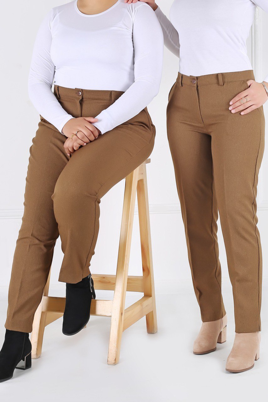 Pantalon Femme - Classique à Fentes - Flanelle