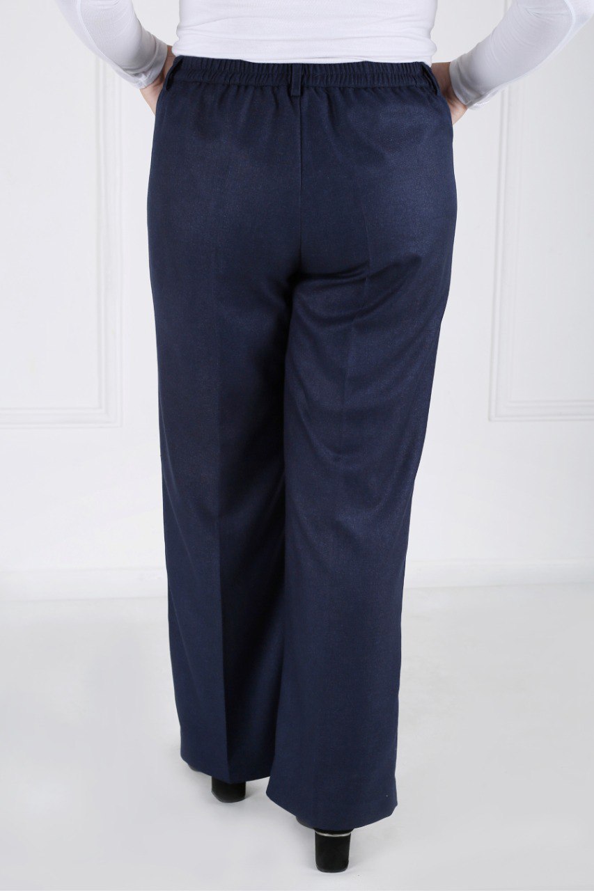 Pantalon Femme - Classique Large - Flanelle Drapée