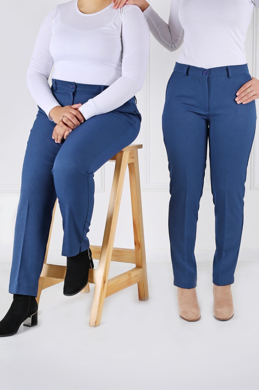 Pantalon Femme - Classique à Fentes - Flanelle