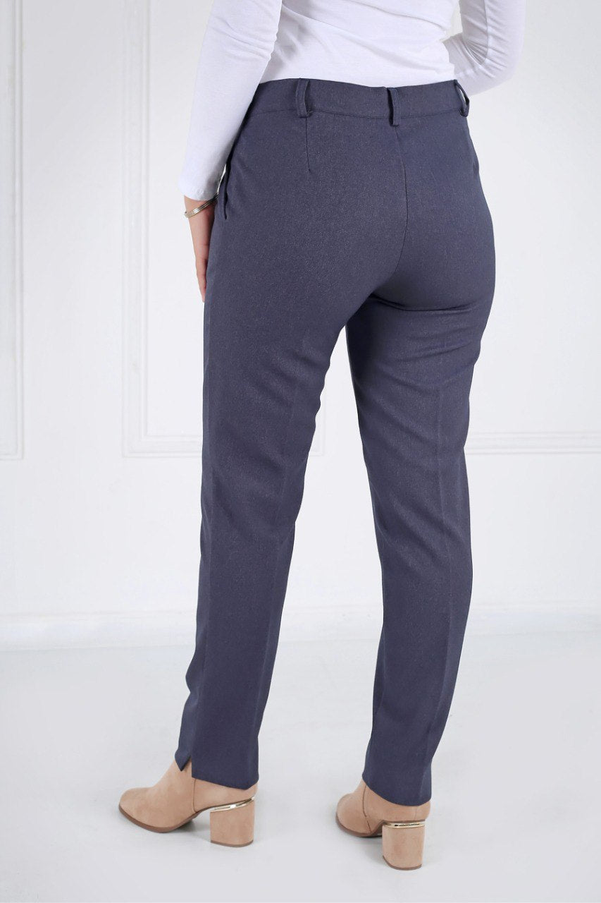 Pantalon Femme - Classique à Fentes - Flanelle