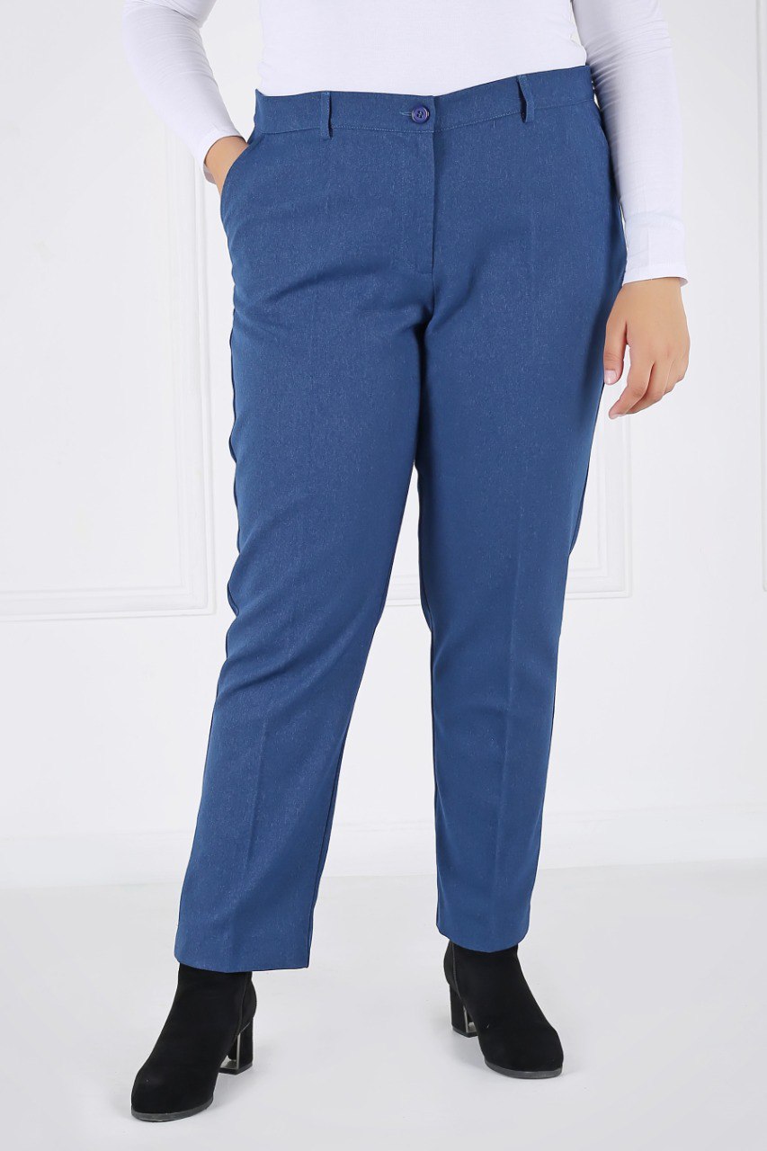 Pantalon Femme - Classique à Fentes - Flanelle