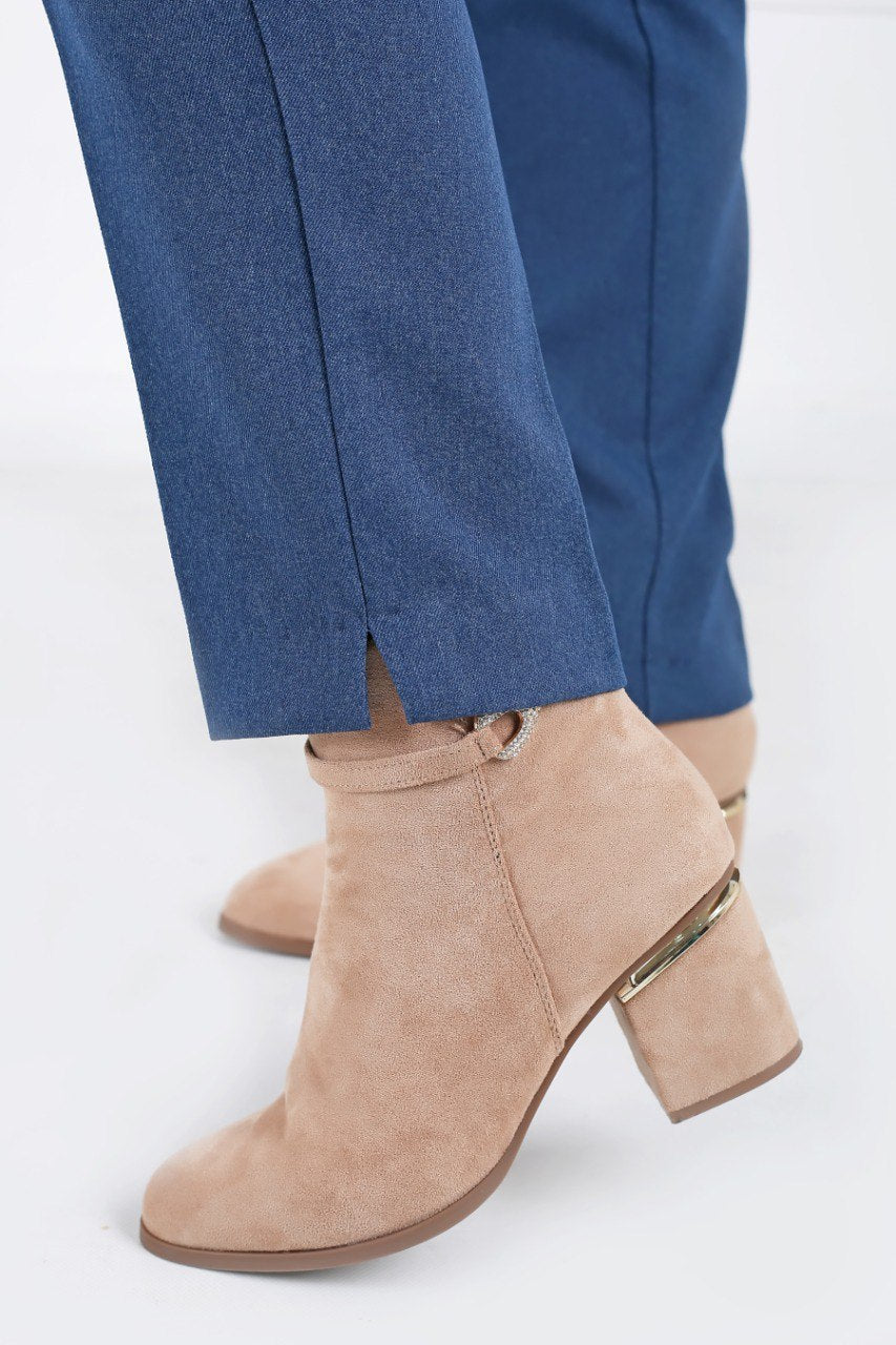 Pantalon Femme - Classique à Fentes - Flanelle