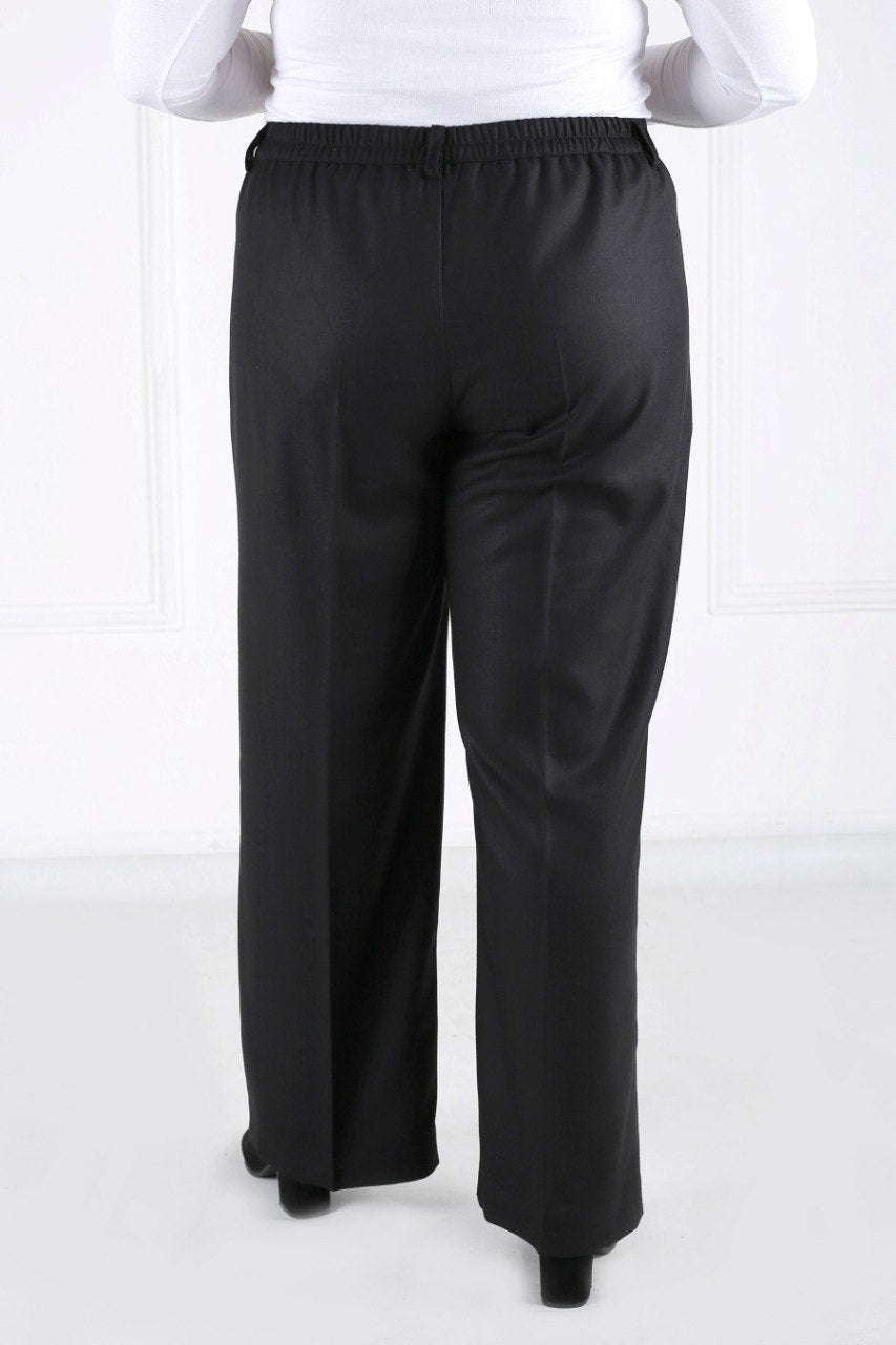 Pantalon Femme - Classique Large - Flanelle Drapée