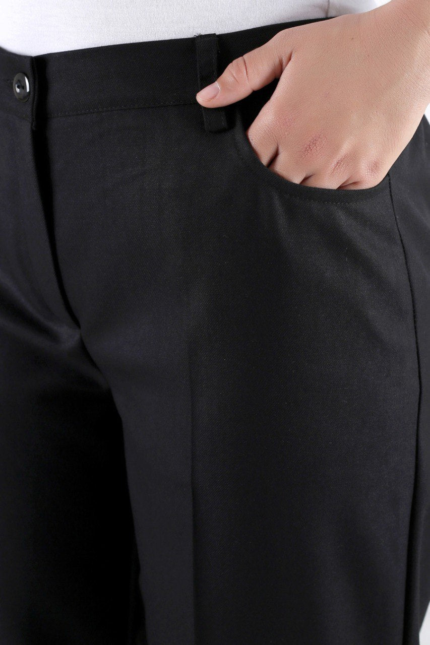 Pantalon Femme - Classique Large - Flanelle Drapée