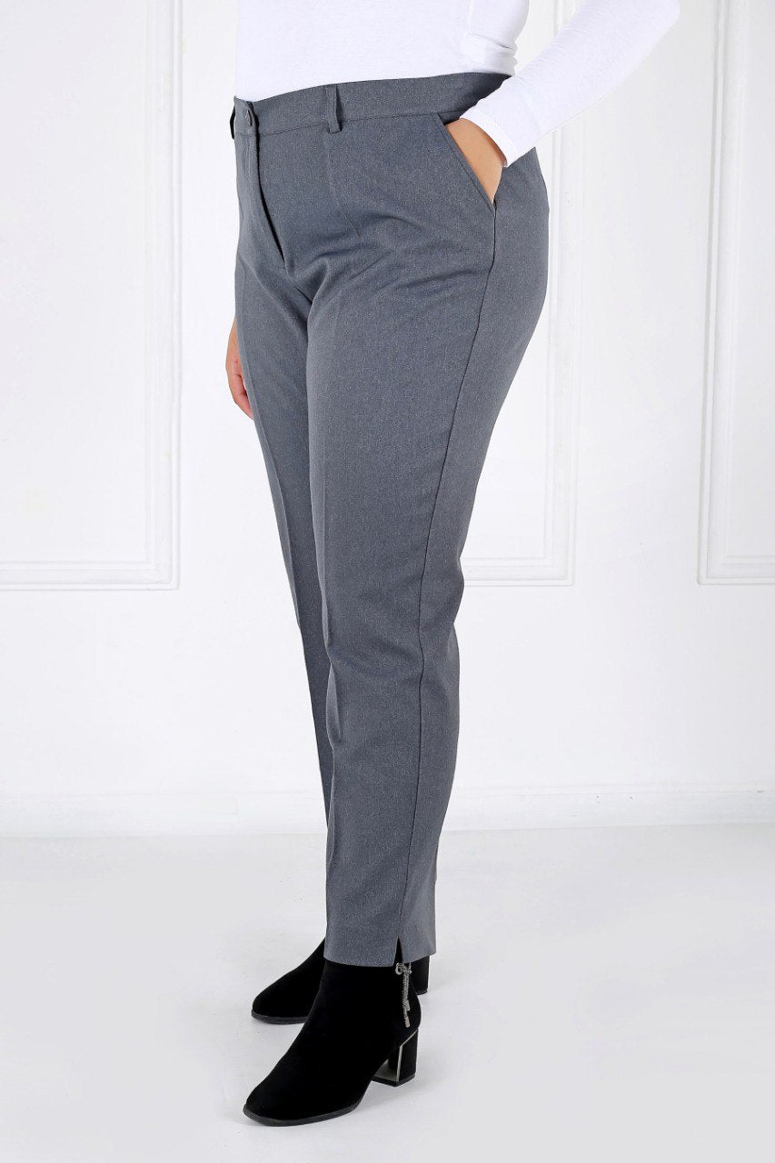 Pantalon Femme - Classique à Fentes - Flanelle