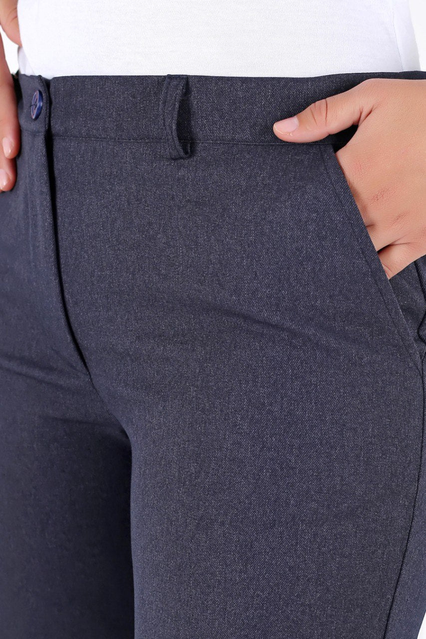 Pantalon Femme - Classique à Fentes - Flanelle
