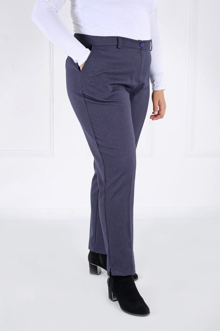 Pantalon Femme - Classique à Fentes - Flanelle