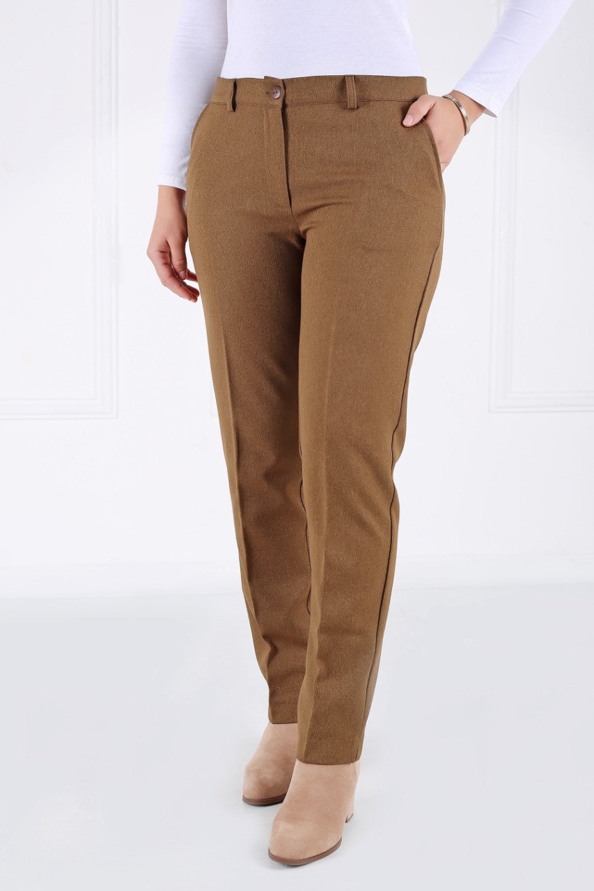 Pantalon Femme - Classique à Fentes - Flanelle