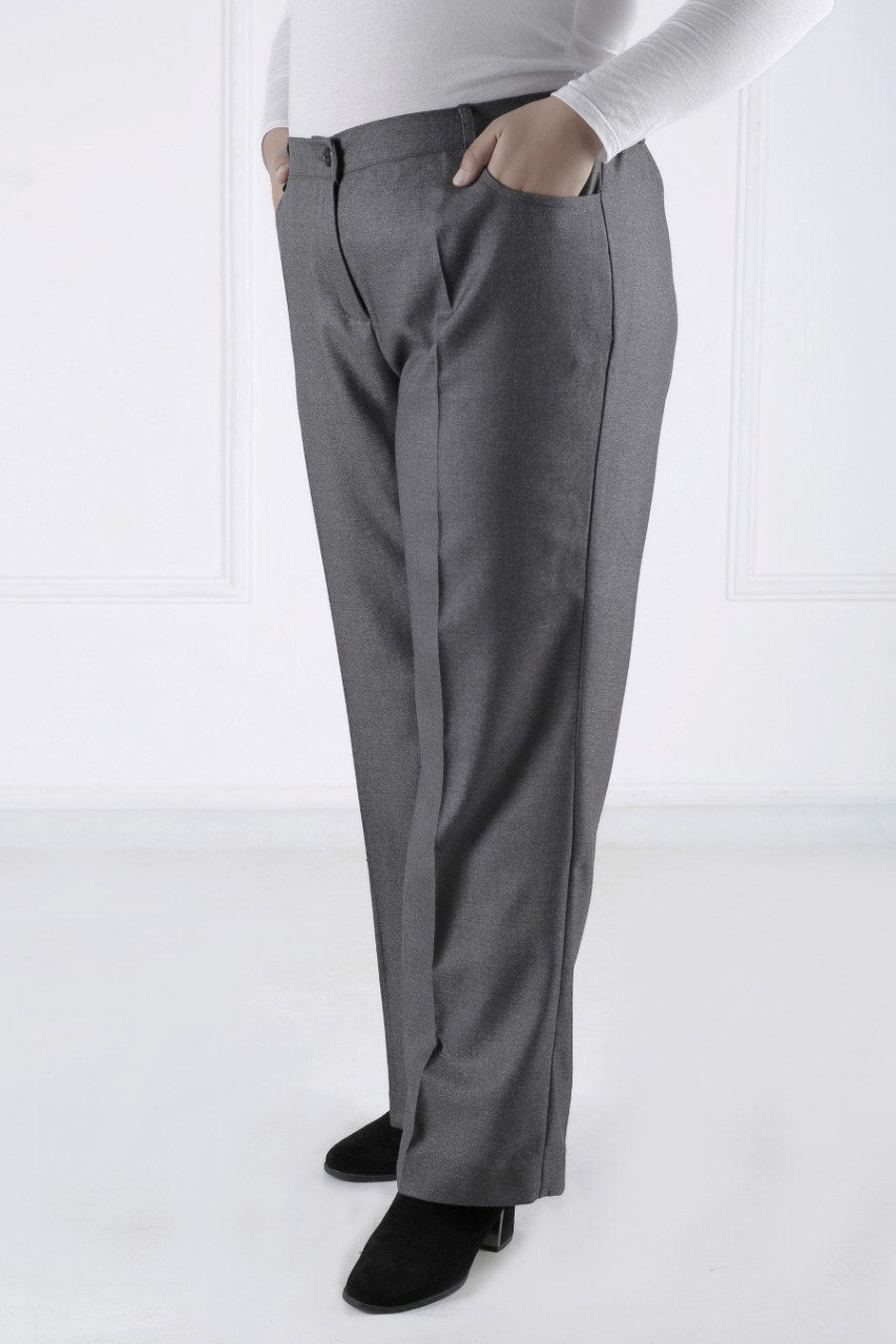 Pantalon Femme - Classique Large - Flanelle Drapée